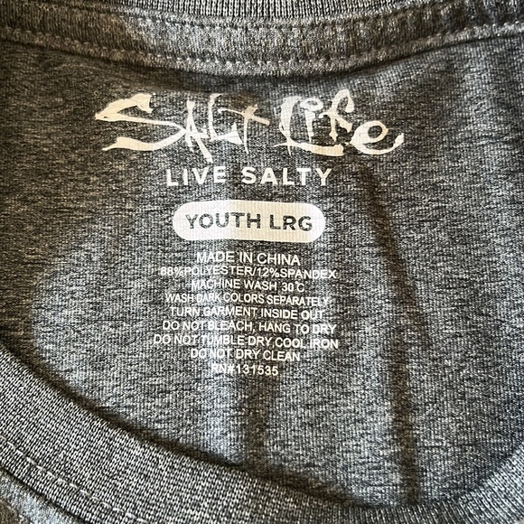 Salt Life long sleeve grey UVA protected drift life uncharted shirt - Picture 4 of 6